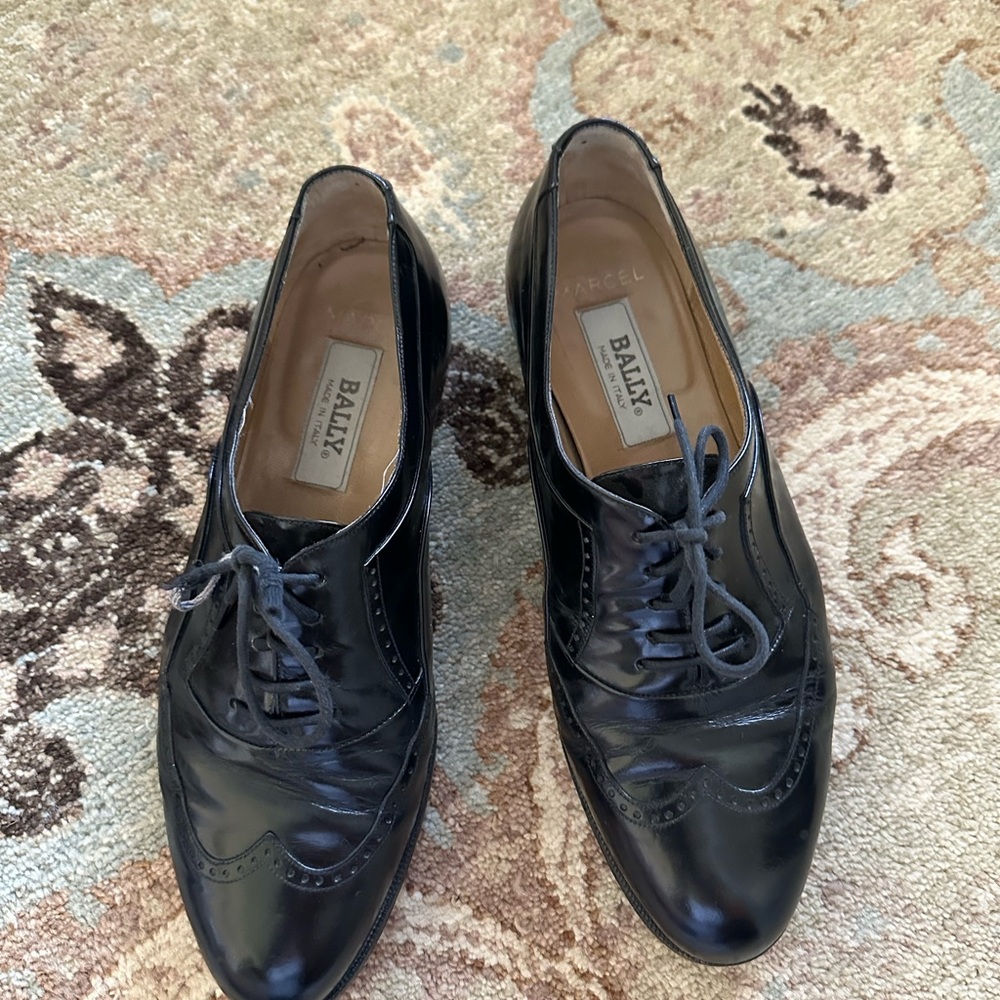 Bally Black Oxfords Smooth Leather Formal